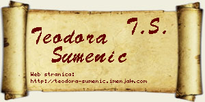 Teodora Sumenić vizit kartica